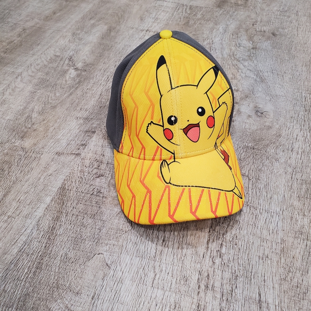 NWOT Pokemon Pikachu Yellow/Gray Adjustable Cap